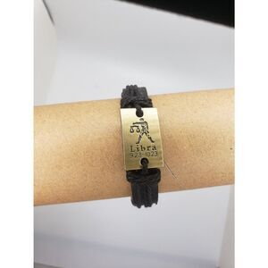 libra Zodiac vegan leather bracelet